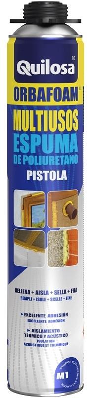 QUILOSA Orbafoam Multiusos 40 GUN PU Espuma 700 ml ES-FR-GB-PT Pistola
